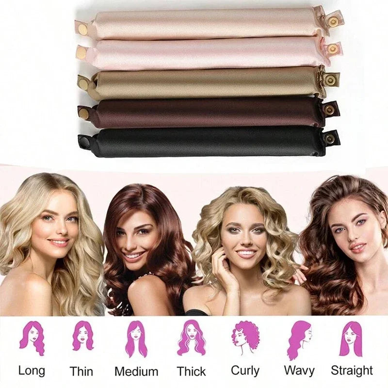 Satin Heatless Hair Curlers