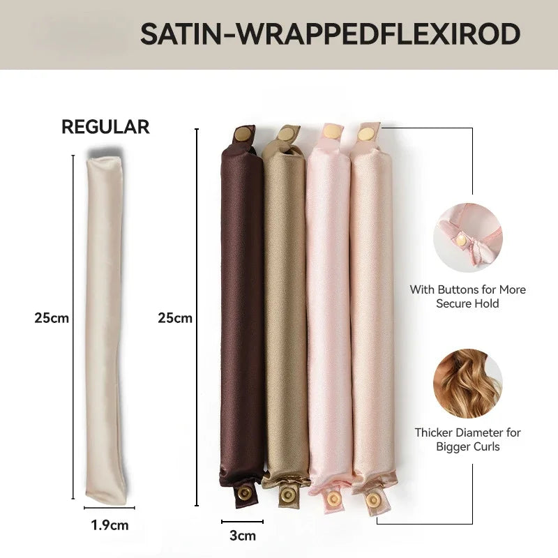 Satin Heatless Hair Curlers